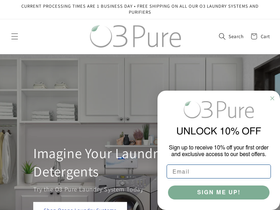o3pure.com homepage screenshot