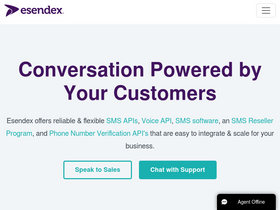 'esendex.com' screenshot