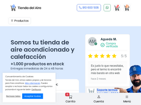 'tiendadelaire.com' screenshot