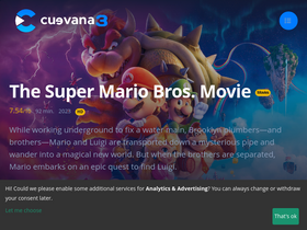 'cuevana.be' screenshot