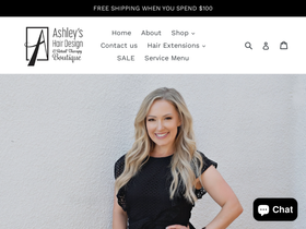 ashleyshairdesign.ca homepage screenshot