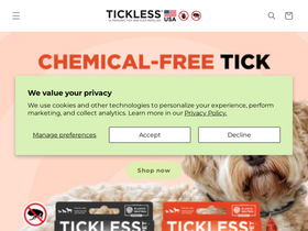 ticklessusa.com homepage screenshot