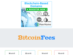 'bitcoinfees.net' screenshot