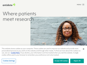 'antidote.me' screenshot