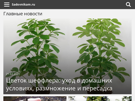 'sadovnikam.ru' screenshot
