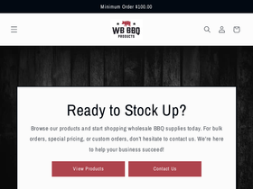 wbbbqproducts.com homepage screenshot
