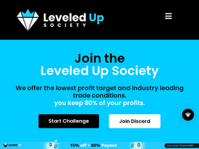 'leveledupsociety.com' screenshot
