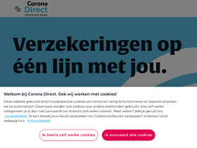 'coronadirect.be' screenshot