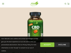 'irwinnaturals.com' screenshot