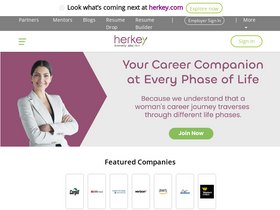 'jobsforher.com' screenshot