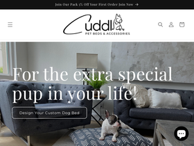 shopcuddl.com homepage screenshot