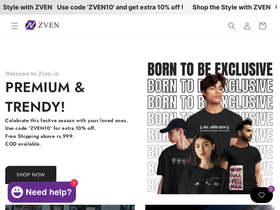 zven.in homepage screenshot