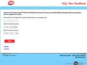 'dqfanfeedback.com' screenshot