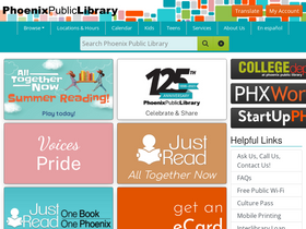 'phoenixpubliclibrary.org' screenshot