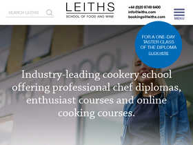 'leiths.com' screenshot