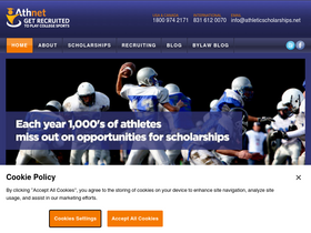 'athleticscholarships.net' screenshot