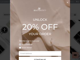 'beautysociety.com' screenshot