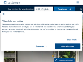 'systemair.com' screenshot