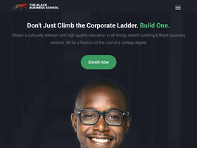 'theblackbusinessschool.com' screenshot