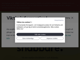 'arlandaexpress.se' screenshot