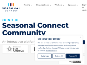 'seasonalconnect.com' screenshot