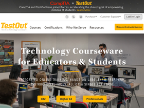 'testout.com' screenshot