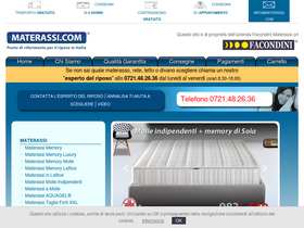 'materassi.com' screenshot