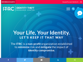 'idtheftcenter.org' screenshot
