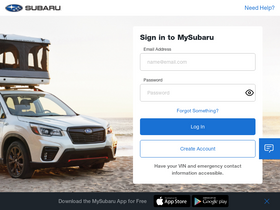 'mysubaru.com' screenshot