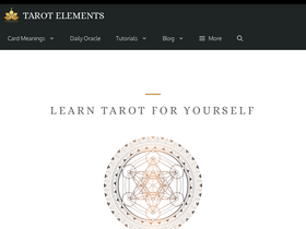 'tarotelements.com' screenshot