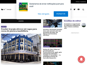 'aracajuagoranoticias.com.br' screenshot