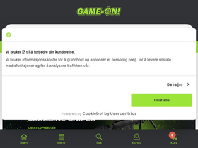 'game-on.no' screenshot