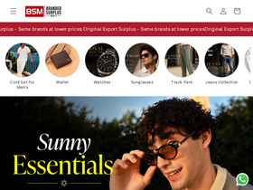 brandedsurplusmens.com homepage screenshot