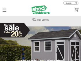 'shedliquidators.com' screenshot