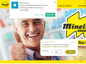 'mineiraoatacarejo.com.br' screenshot