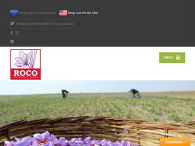 rocosaffron.com homepage screenshot