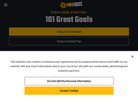'101greatgoals.com' screenshot
