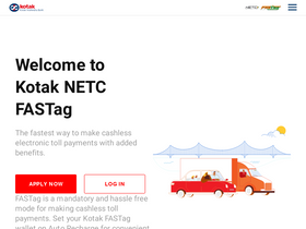 'kotakfastag.in' screenshot
