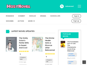 'mostnovel.com' screenshot