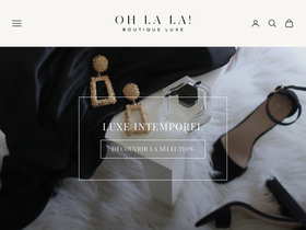 ohlalaboutiqueluxe.com homepage screenshot