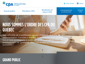 'cpaquebec.ca' screenshot