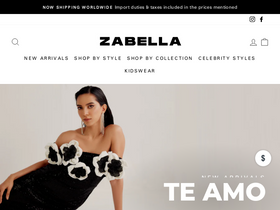 shopzabella.com homepage screenshot
