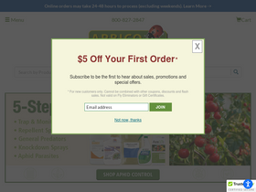 'arbico-organics.com' screenshot