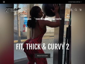 Thebankfitcamp homepage screenshot