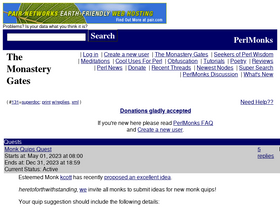 'perlmonks.org' screenshot