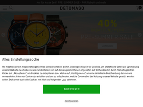 'detomaso-watches.com' screenshot