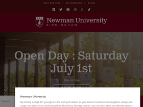 'newman.ac.uk' screenshot