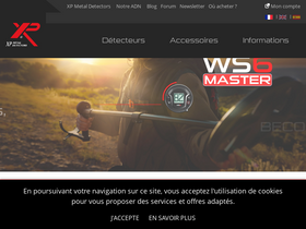 'xpmetaldetectors.com' screenshot