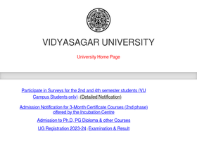 'grievance.vidyasagar.ac.in' screenshot
