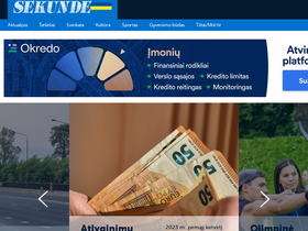 'sekunde.lt' screenshot